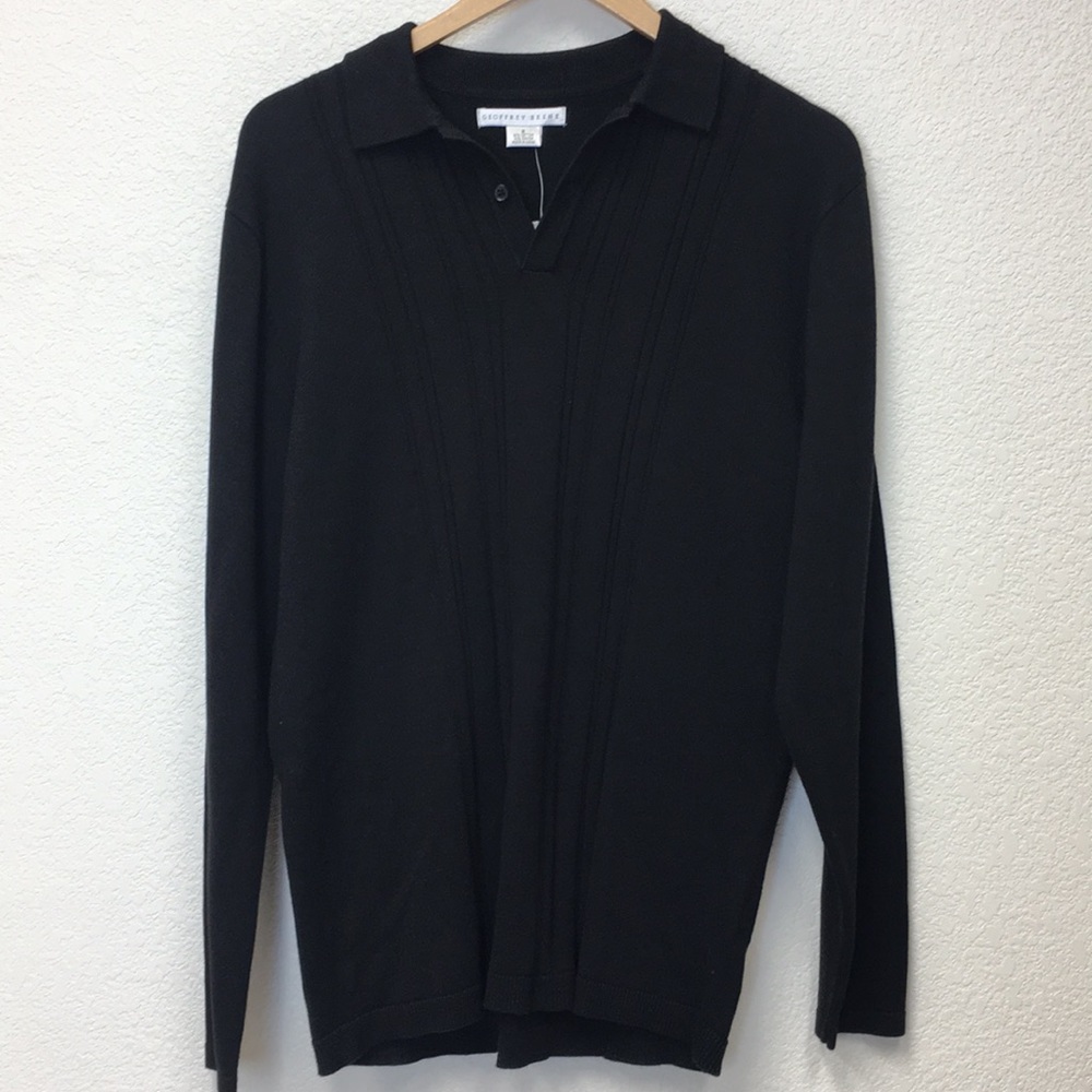 Geoffrey Beene easy pieces collared sweater small